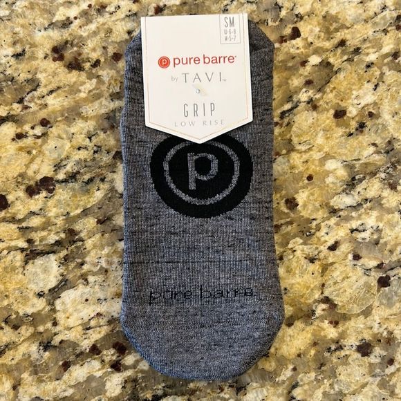 Pure Barre Accessories Brand New Charcoal Heather Circle P Socks